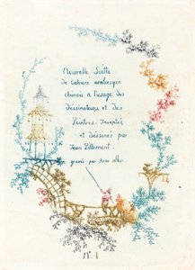 Title Page for New Suite of Chinese Arabesques by Anne Allen