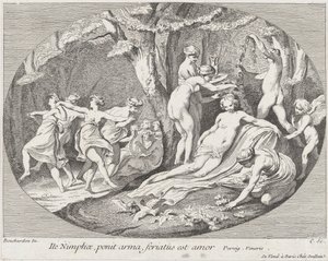 Go Nymphs, who lay down their arms, Love is resting!, 1730-60 by Anne Claude Philippe de Caylus