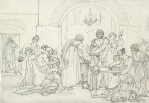 Rustic Interior in Antiquity by Anne Louis Girodet de Roucy Trioson