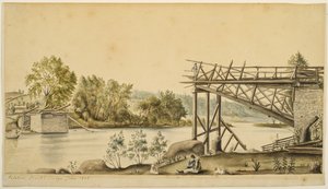 Incomplete Bridge, Palatine, New York by Anne Marguerite Hyde de Neuville