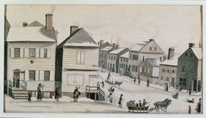 The Corner of Warren and Greenwich Street, 1809