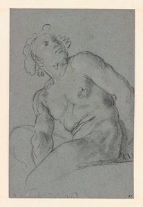 Seated Male Nude by Annibale Carracci