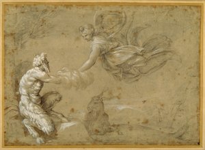 Pan presenting the wool to Diana by Annibale Carracci