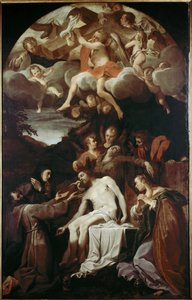 Pieta with St Claire, St Francis, St Mary Magdalene and St John by Annibale Carracci