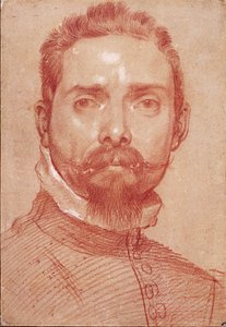 Portrait of the Lute Player Giulio Mascheroni by Annibale Carracci by Annibale Carracci
