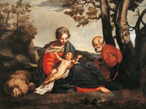 Rest on the Flight into Egypt by Annibale Carracci