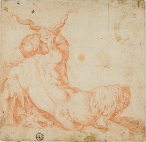 Satyr and Goat by Annibale Carracci