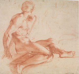 Seated Male Nude by Annibale Carracci