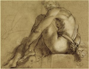 Seated Nude by Annibale Carracci