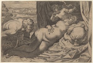 Venus and a Satyr by Annibale Carracci