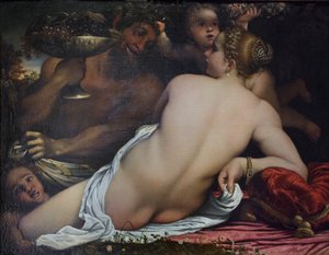 Venus, Two Satyrs and Cupid by Annibale Carracci