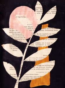 Abstract Leaves with Black Background by Annick