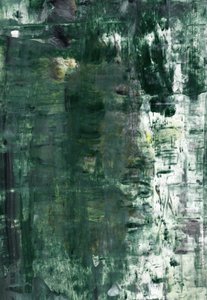 Deep Green Abstract by Annick