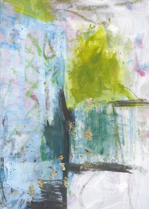 Modern Abstract Gold Flow by Annick