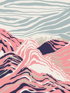 Pink Striped Mountains by Annick