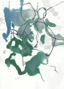 Teal Green Organic Flow by Annick