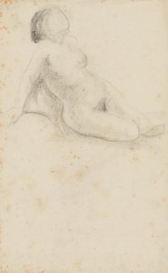 Seated Female Nude by Anny Dollschein
