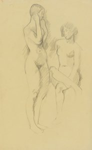 Two Female Nudes by Anny Dollschein