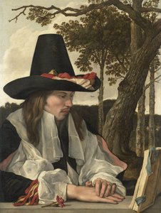 A Man Reading by Anonymous