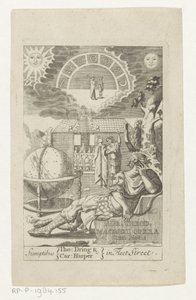 Ambrosius Theodosius Macrobius Leaning on Stone Next to Globe by Anonymous