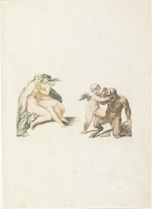 Cupid Punishing a Satyr by Anonymous