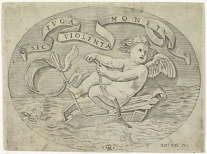 Amor Escapes Over the Sea by Anonymous