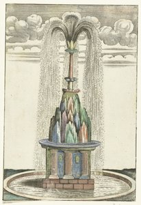 Basin with Mountain in Round Basin by Anonymous