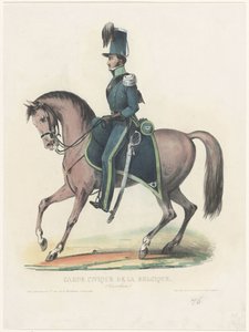Belgian Civic Guard on Horseback, 1830 by Anonymous