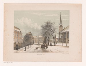Snowy Street in Rijswijk by Anonymous