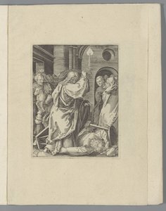 Christ Drives the Money Changers from the Temple (The Small Passion series) (Passio Christi Ab Alberto Durer Nurenburgensi Effigiata series) by Anonymous