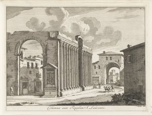 Colonnade of San Lorenzo in Rome (series title: Magazine of Italian Buildings) by Anonymous
