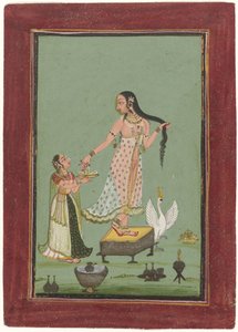 Lady after Bath, with Maid