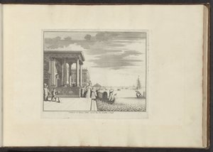 Noble Ladies Waiting for a Gondola in Venice (Palaces and Monuments in Venice, Livorno, Naples, and Rome) by Anonymous