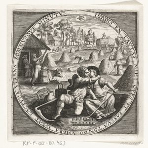 The Month of June, Haymaking, ca. 1600 (The Twelve Months of the Year Depicted in Scenes from Peasant Life) by Anonymous