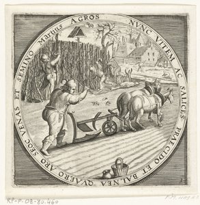 The Month of March, Plowing, c. 1600 by Anonymous