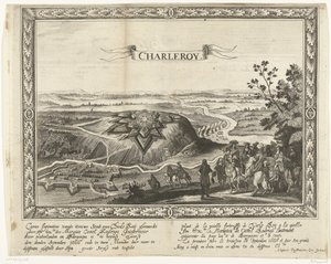 The New Fortress of Charleroi, 1666 (title on object) by Anonymous