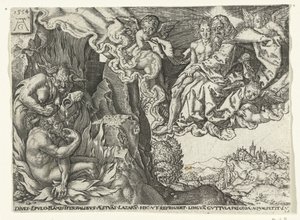 The Rich Man in Hell Sees Abraham with Lazarus