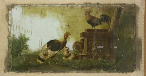Decorative Piece with Poultry by Anonymous