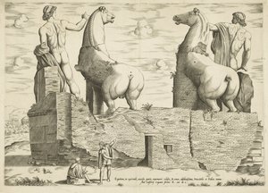 Dioscuri, Seen from Behind (Speculum Romanae Magnificentiae) by Anonymous