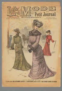 Three Women in City Dresses in Paris