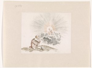 A Woman Praying to Mary with Christ Child by Anonymous