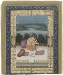 Embracing Couple on a Terrace by Anonymous