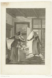 Elsje van Houweningen Catches Hugo de Groot in the Book Chest, 1621 by Anonymous