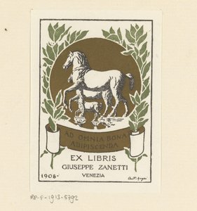 Ex Libris of Giuseppe Zanetti by Anonymous