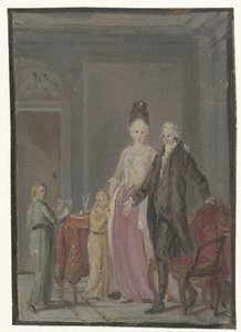 Family Group in Interior by Anonymous
