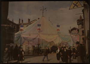 Festival Tent in a Square in an Unknown French City by Anonymous