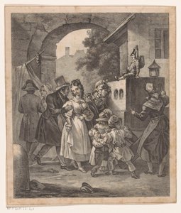 Figures Around a Peep Show by Anonymous