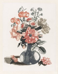 Five Prints of Flowers in Glass Vases