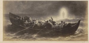 Photoreproduction of a print of apostles seeing Christ walking on water
