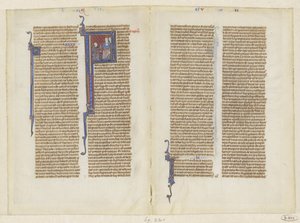Fragment from a Bible, the Book of Kings, Chapter 2: David Kneels Before Saul by Anonymous